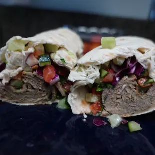 gyro wrap that was supposed to have sauce and onions