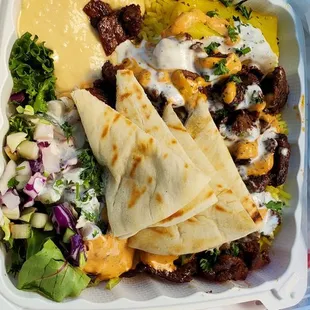 Lamb plate.  Portion is small.