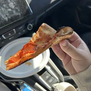 Side view of crust bubbles