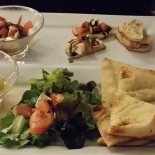 hummus and brushetta