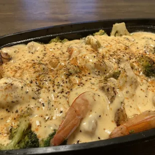 Salmon and lump crabmeat platter with too much yum yum sauce