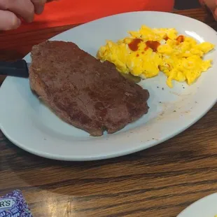Steak and eggs