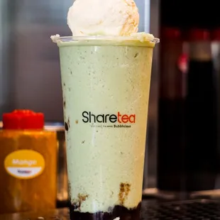 Matcha Red Bean Ice Blended with Ice Cream is ADDICTIVE!