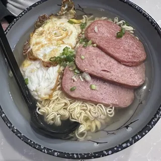 Ramen with Spam & Egg Soup