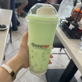 Green Apple Ice Blended with Crystal Boba & Ice Cream