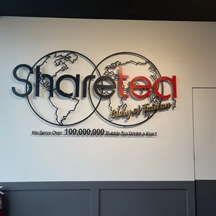 Cool Wall Design inside Sharetea
