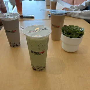 Matcha Red Bean Milk Tea