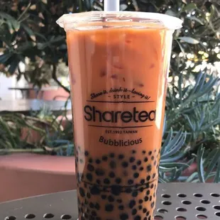 Thai Tea W/ Mini Pearls