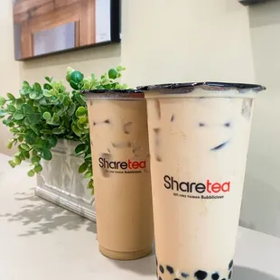 Classic Pearl Black Milk Tea, and Ginger Milk Tea.