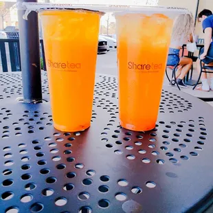 Mango and Passion Fruit and Passion Fruit, Orange, Grapefruit...my new fave drinks.