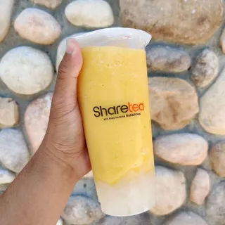 Peach Tea Ice Blended with Lychee Jelly