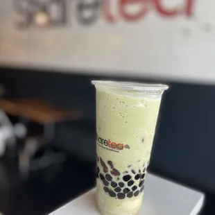 a cup of bubble tea