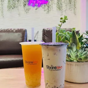 Yummm! From their top 10!  (27) Mango &amp; Passion Fruit Tea w/ lychee jelly.  (14) QQ Happy Family Milk Tea  Highly recommend!