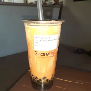 Thai Tea Ice Blended with Pearl