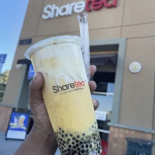 Mango Green Milk Tea
