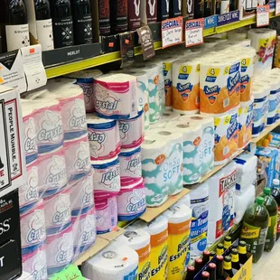 Paper towels and toilet paper