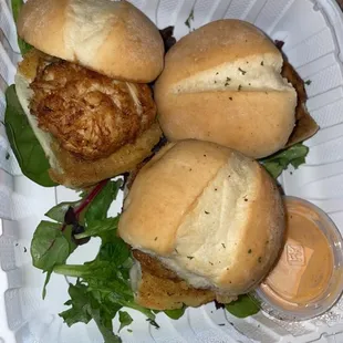 Crab cake sliders