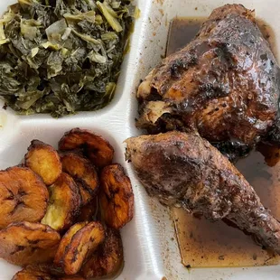Jerk Dark Chicken Plate -- $12