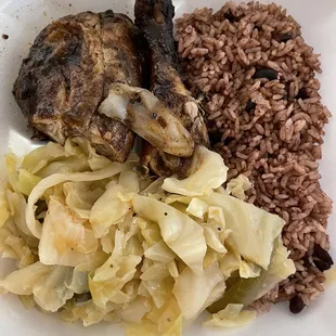 Jerk Dark Chicken - ask for the jerk sauce on the rice ($12)