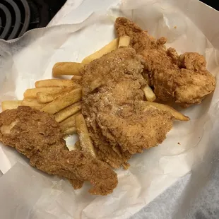 3 piece Chicken Tenders with fries