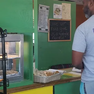 Even though they did not have the jerk chicken breast like my husband and I came to get, it smells soooooo good in here!