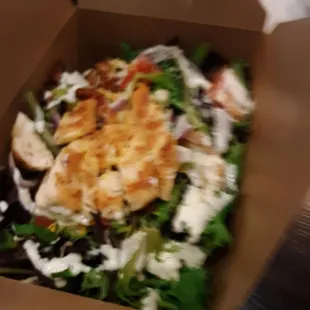Grilled chicken salad.