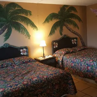 Double beds. Comfy. Clean linens.