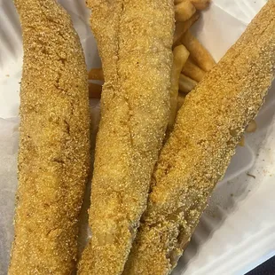 Fried whiting fish