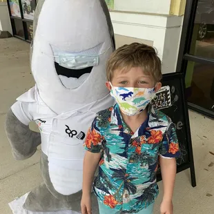 Before pic next to Sharkey