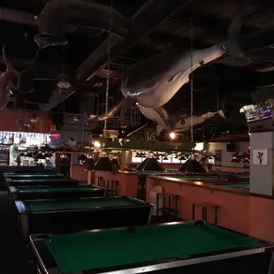 Lots of tables and neat decor.