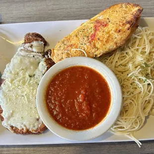 Chicken Parmesan with Angel Hair