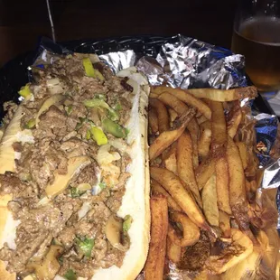 Delicious Philly cheesesteak