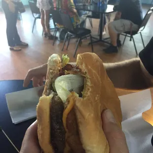 Damn good burger!!! Highly recommend. AND you can tip the cook if you really enjoy (I most certainly did)