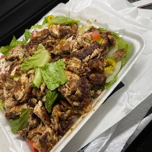 Grilled chicken salad.