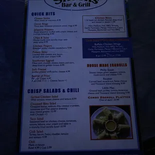 the menu