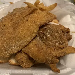 Fried fish and tilapia