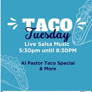 Taco Tuesday and Live Salsa Music