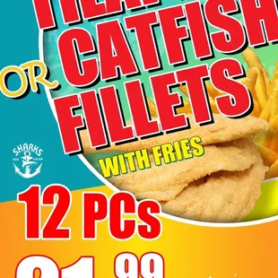 a fish and chips advertisement