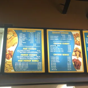 menus and prices