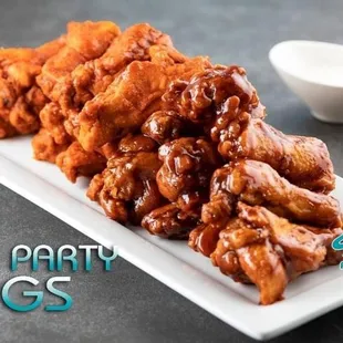 Sauce is the boss with our Dipped Party Wings!