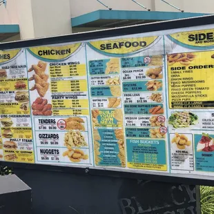 a menu for a restaurant