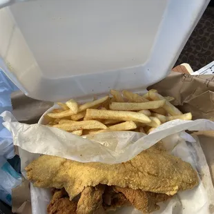 Fish and chicken wings