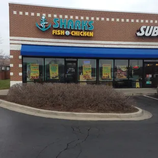 Sharks Fish and Chicken Exterior (adjacent to Lowe&apos;s of Trotwood parking lot).