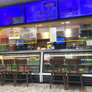 a restaurant with menus