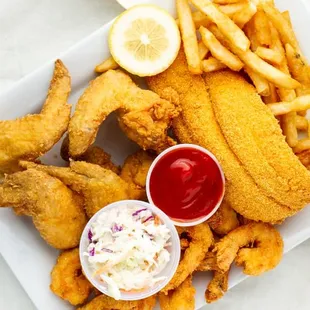 Fish Chicken &amp; Shrimp Combo