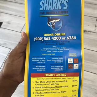 Menu, Business Information, Ordering and Other Locations