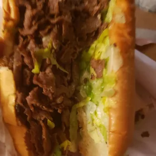 a close up of a sandwich