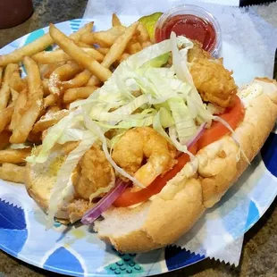 Shrimp and Oyster Poor Boy