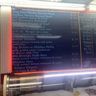 in store menu