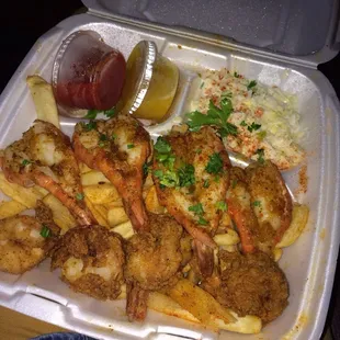 Scampi Dinner to go... Yum!!